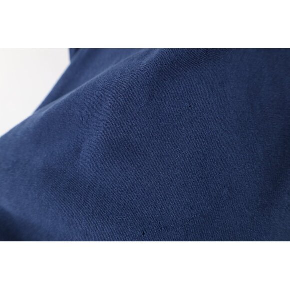 Vtg Nike Mens S Travis Scott Center Swoosh University of Michigan T-Shirt Blue - Picture 8 of 16